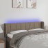 Cabecero con LED de tela gris taupe 147x16x78/88