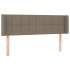 Cabecero con LED de tela gris taupe 147x16x78/88