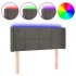 Cabecero con LED de terciopelo gris oscuro 93x16x78/88