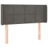 Cabecero con LED de terciopelo gris oscuro 93x16x78/88