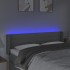 Cabecero con LED de tela gris claro 147x16x78/88