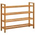 Zapatero con 4 estantes madera maciza de roble 100x27x80