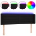 Cabecero con LED de tela negro 147x16x78/88