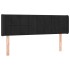 Cabecero con LED de terciopelo negro 147x16x78/88
