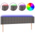 Cabecero con LED cuero sintético gris 163x16x78/88