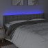 Cabecero con LED cuero sintético gris 163x16x78/88