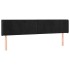 Cabecero con LED de terciopelo negro 163x16x78/88