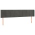 Cabecero con LED de terciopelo gris oscuro 203x16x78/88