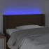 Cabecero con LED de tela marrón oscuro 103x16x78/88