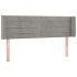 Cabecero con LED de terciopelo gris claro 147x16x78/88