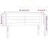 Cabecero con LED de terciopelo gris claro 147x16x78/88
