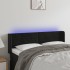 Cabecero con LED de terciopelo negro 147x16x78/88
