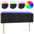 Cabecero con LED de terciopelo negro 147x16x78/88