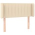 Cabecero con LED de tela crema 83x16x78/88
