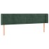 Cabecero con LED de terciopelo verde oscuro 203x16x78/88