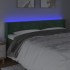 Cabecero con LED de terciopelo verde oscuro 203x16x78/88