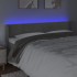 Cabecero con LED de terciopelo gris claro 163x16x78/88