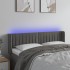 Cabecero con LED de terciopelo gris oscuro 147x16x78/88
