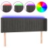 Cabecero con LED de terciopelo gris oscuro 147x16x78/88