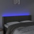 Cabecero con LED de terciopelo gris oscuro 147x16x78/88