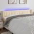 Cabecero con LED de tela crema 183x16x78/88