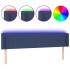 Cabecero con LED de tela azul 203x16x78/88