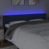 Cabecero con LED de tela azul 203x16x78/88