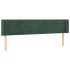 Cabecero con LED de terciopelo verde oscuro 183x16x78/88