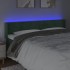 Cabecero con LED de terciopelo verde oscuro 183x16x78/88