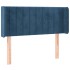 Cabecero con LED de terciopelo azul oscuro 93x16x78/88