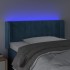 Cabecero con LED de terciopelo azul oscuro 93x16x78/88