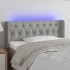 Cabecero con LED de tela gris claro 93x16x78/88