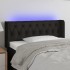 Cabecero con LED de tela negro 93x16x78/88