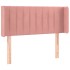 Cabecero con LED de terciopelo rosa 83x16x78/88