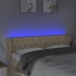 Cabecero con LED de tela crema 147x16x78/88