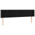 Cabecero con LED de terciopelo negro 203x16x78/88