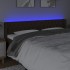Cabecero con LED de tela marrón oscuro 183x16x78/88
