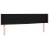 Cabecero con LED de tela negro 203x16x78/88