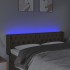 Cabecero con LED de tela gris taupe 163x16x78/88