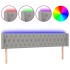 Cabecero con LED de tela gris claro 203x16x78/88