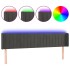 Cabecero con LED de terciopelo gris oscuro 183x16x78/88