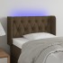 Cabecero con LED de tela marrón oscuro 83x16x78/88