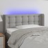 Cabecero con LED de tela gris claro 83x16x78/88