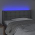 Cabecero con LED de tela gris claro 83x16x78/88