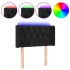 Cabecero con LED de terciopelo negro 83x16x78/88