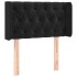Cabecero con LED de terciopelo negro 83x16x78/88