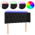Cabecero con LED de terciopelo negro 93x16x78/88