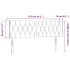 Cabecero con LED de terciopelo rosa 163x16x78/88