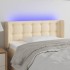 Cabecero con LED de tela crema 103x16x78/88