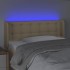 Cabecero con LED de tela crema 103x16x78/88